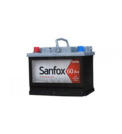 Автомобильный аккумулятор Sanfox 6CT-60 п.п.
